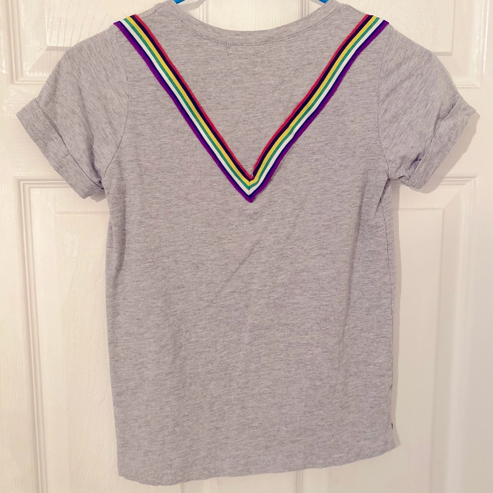 Rainbow V Striped Tee